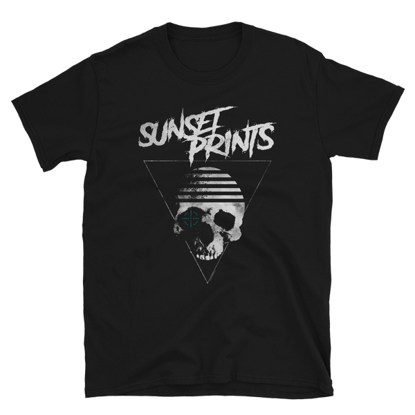 Sunset Skull - Black Unisex T-Shirt