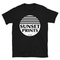 Sunset Prints Logo - Black Unisex T-Shirt